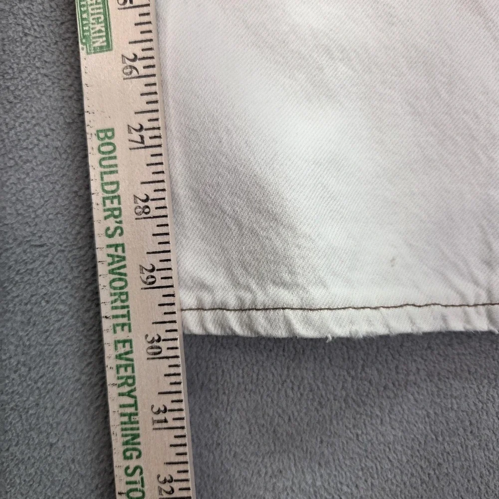 Vintage Levis 501 Jeans Mens White Denim Button Made‎ USA Stains 90s Fits 28x30